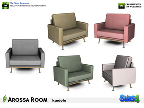 Sims 4 — kardofe_Arossa Room_LivingChair by kardofe — 1950's Nordic style lounge chair, in five color options 
