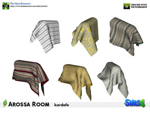 Sims 4 — kardofe_Arossa Room_Seat Blanket by kardofe — Small blanket to put on the arm of the chair, no need to trick, in