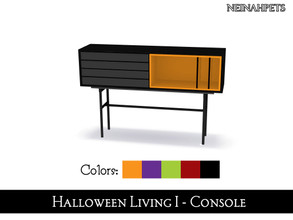 Sims 4 — Halloween Living I - Console {Mesh Required} by neinahpets — A TV console retexture. 5 Colors