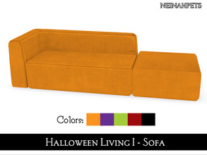 Sims 4 — Halloween Living I - Sofa {Mesh Required} by neinahpets — A plush sofa recolor in 5 colors.