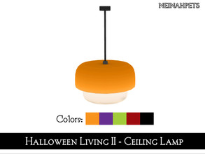 Sims 4 — Halloween Living II - Ceiling Lamp {Mesh Required} by neinahpets — A large ceiling lamp in 5 colors.