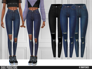 Sims 4 — ShakeProductions 540 - Jeans by ShakeProductions — Bottoms/Jeans Handpainted 6 Colors