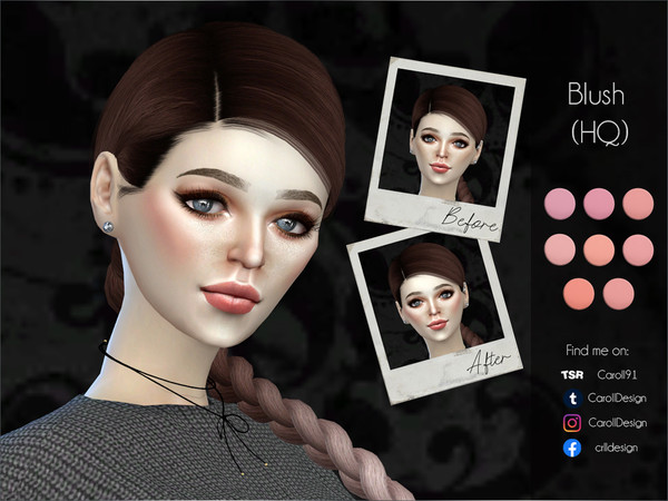 Sims 4 — Blush (HQ) by Caroll912 — - A muted blush with a delicate highlighter for light and medium skin tones - 8