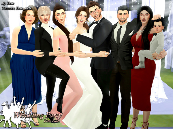 Sims 4 — Wendding Party II (Pose Pack) by Beto_ae0 — Poses to celebrate after a beautiful wedding To use the poses you