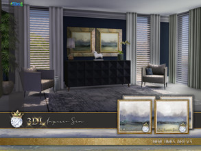 Sims 4 — 3DL Imperio Sim New Times Art v3 by eddielle — Elegant paintings for your Sim home. Digital hand-painting by
