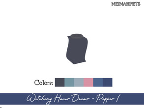 Sims 4 — Witching Hour Decor - Pepper I {Mesh Required} by neinahpets — A small pepper shaker in 6 colors.