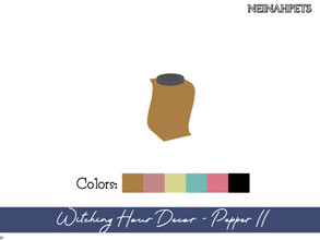Sims 4 — Witching Hour Decor - Pepper II {Mesh Required} by neinahpets — A small pepper shaker in 6 colors.
