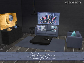 Sims 4 — Witching Hour Living {Mesh Required} by neinahpets — An enchanting living room suite in 12 color schemes to