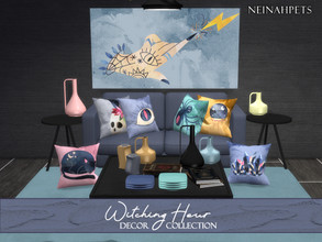 Sims 4 — Witching Hour Decor {Mesh Required} by neinahpets — A decorative collection in 12 colors and a bewitching spell
