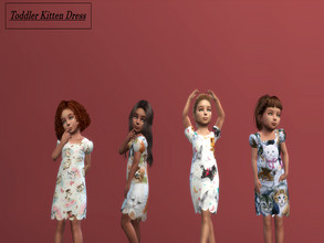 Sims 4 — Kitten Toddler Dress by momfnh48 — Follow me on tumblr - https://www.tumblr.com/blog/tricsimmer Facebook -