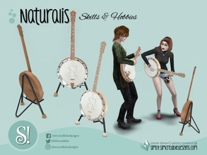Sims 4 — Naturalis tenor Banjo by SIMcredible! — cloned from guitar, works as guitar, sounds as guitar - that's why its