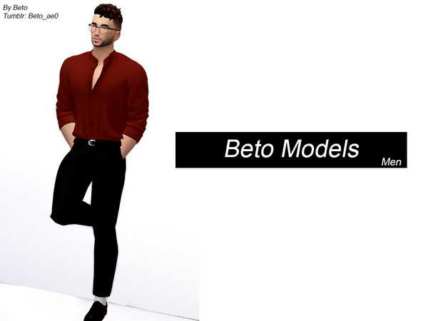 Sims 4 — Beto Models Men (Pose Pack) by Beto_ae0 — Male model poses, hope you like them To use the poses you need the Mod