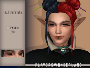 Sims 4 — Bat Eyeliner - CC Colaboration Part 1 by PlayersWonderland — This is part one of the CC colaboration with