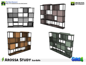 Sims 4 — kardofe_Arossa Study_Room divider by kardofe — Large library, in which objects can be placed on both sides, so