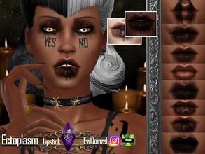 Sims 4 — Ectoplasm Lipstick by EvilQuinzel — - Lipstick category; - Female and male; - Teen + ; - All species; - 8