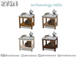 Sims 4 — Tool Time Archaeology Work Bench by RAVASHEEN — Archaeology is a fast, competitive, on the move science. This