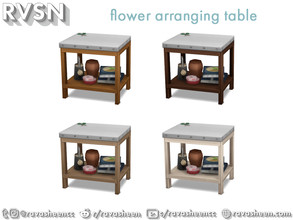 Sims 4 — Tool Time Flower Arranging Table by RAVASHEEN — This table is perfect for making your red roses and blue violets