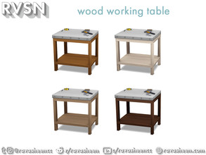 Sims 4 — Tool Time Woodworking Table by RAVASHEEN — Whether you actually fix things or just like to think you do, no Sim