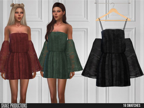 Sims 4 — ShakeProductions 544 - Dress by ShakeProductions — Full Body/Short Dresses New Mesh All LODs Handpainted 16