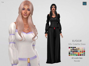 Sims 4 — Sifix Odette Dress RC by Elfdor — Its a standalone recolor of Sifix dress and you will need the original mesh