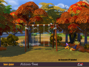 Sims 4 — Autumn trees by evi — A set of trees in the autumns colours