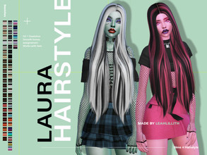 Sims 4 — LeahLillith Laura Hairstyle by Leah_Lillith — Laura Hairstyle All LODs Smooth bones Custom CAS thumbnail Works