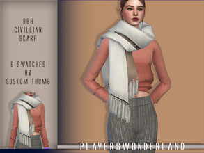 Sims 4 — DBH Civilian Scarf by PlayersWonderland — 6 Swatches HQ Custom thumbnail
