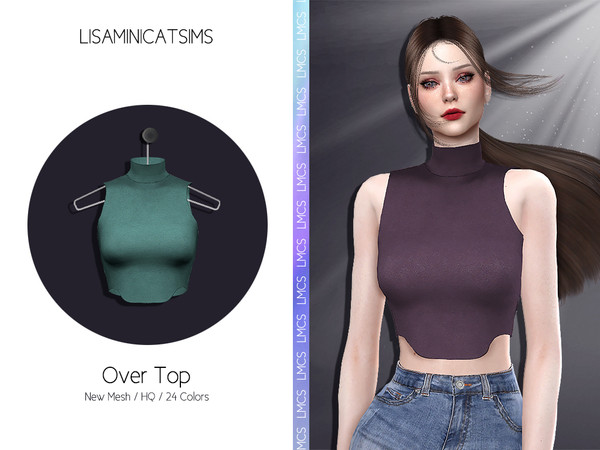 Sims 4 — LMCS Over Top by Lisaminicatsims — -Adult-Elder-Teen-Young Adult -New Mesh -24 swatches