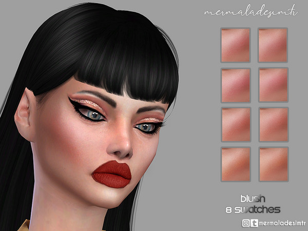 Sims 4 — Blush MM14 by Mermalade — 8 Swatches All ages For; Female