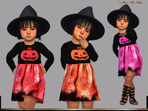 Sims 4 — Dress Camilla baby by LYLLYAN — Dress in 8 colors. You must own the latest toddler stuff pack to be able to see