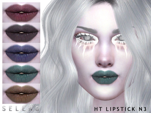 Sims 4 — Ht Lipstick N3 by Seleng — Teen to Elder Female 10 colours Custom Thumbnail HQ mod compatible The picture was