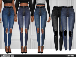 Sims 4 — ShakeProductions 546 - Jeans by ShakeProductions — Bottoms/Jeans Handpainted 6 Colors