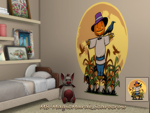 Sims 4 — MB-MagicMural_Scarecrow by matomibotaki — MB-MagicMural_Scarecrow, cute Helloween scarecrow for your little