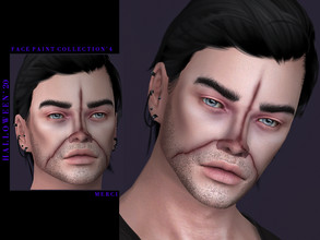 Sims 4 — Halloween'20 Face Paint Collection'4 by -Merci- — New Face Paint for Sims4! Unisex, teen-elder. HQ mod