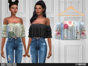 Sims 4 — ShakeProductions 547 - Blouse by ShakeProductions — Tops/Blouses New Mesh All LODs Handpainted 21 Colors