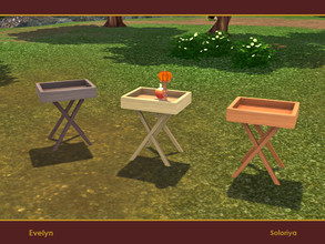 Sims 4 — Evelyn. Coffee Table by soloriya — Wooden coffee table. Part of Evelyn set. 3 color variations. Category: