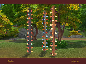 Sims 4 — Evelyn. Column by soloriya — Column with decorative lanterns. Part of Evelyn set. 3 color variations. Category: