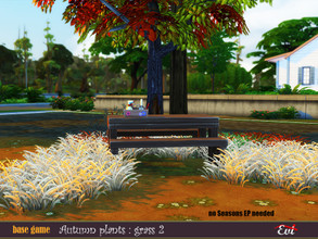 Sims 4 — Autumn plants 3 by evi — Summer is ended. Welcome autumn with dry grass