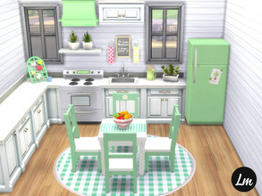 Sims 4 — Cute little kitchen set by Lucy_Muni — A cute little kitchen set, all items are base game recoloured