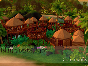 Sims 4 — Island restaurant by Anny_M4 — Here is an island restaurant in Sulani. It has a lot of small