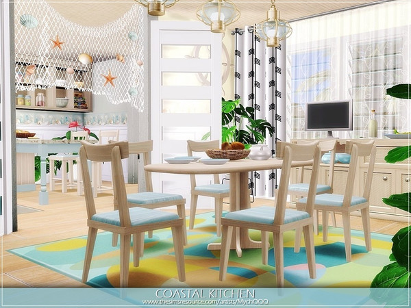 Sims 4 — Coastal Kitchen by MychQQQ — $ 38,527 Size: 10x9