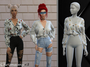 Sims 4 — Jacket Shirt by chrimsimy — -female top -13 swatches -custom thumbnail -all LODs -hq compatible Hope you like