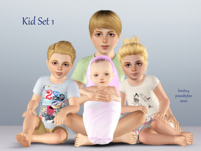 Sims 3 — Kid Set 1 - Child Portrait Set by jessesue2 — *5 poses *pose list compatible *poses snap together as designed