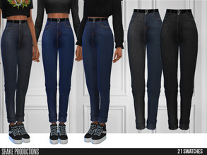Sims 4 — ShakeProductions 548 - Jeans by ShakeProductions — Bottoms/Jeans New Mesh All LODs Handpainted 8 Colors