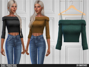 Sims 4 — ShakeProductions 549 - Top by ShakeProductions — Tops/Blouses New Mesh All LODs Handpainted 20 Colors