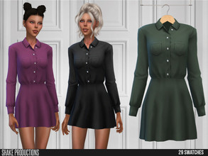 Sims 4 — ShakeProductions 550 - Dress by ShakeProductions — Full Body/Short Dresses New Mesh All LODs Handpainted 29