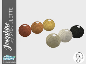 Sims 4 — Josephine - Paper Lantern by Syboubou — This paper lantern will lit your fall's evening with nice autumnal