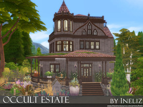 Sims 4 — Occult Estate by Ineliz — The Occult Estate is a one bedroom house designed for a witch or a warlock, equipped