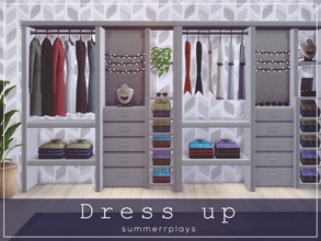 Sims 4 — Dress Up - ROOM  by Summerr_Plays — A spacious walk-in closet with plenty of room for all your clothes