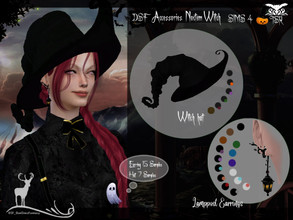 Sims 4 — DSF  Accessories Noctem  Witch by DanSimsFantasy — This set contains: Hat for witches with an energetic